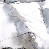 Zwischen Ebbe und Flut, 2024, Aquarell, Bleistift auf Papier, 10,5 x 10,5 cm